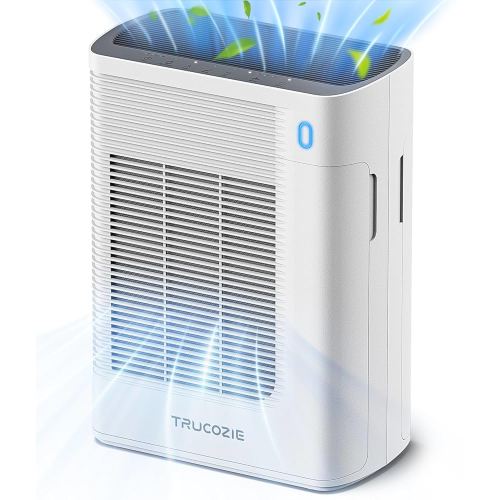 Air Purifier for Home Large Room Bedroom Up to 1937 Ft² in 1 Hr With Double-sided Air Inlet, Air Quality and Light Sensors, HEPA Sleep Mode for Allergies, Dust, Smoke, Pet Hair, White