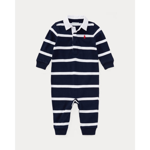 Baby Boys' Striped Cotton Rugby Coverall | Ralph Lauren