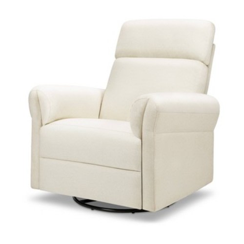 DaVinci Suzy Flex Swivel Recliner with Adjustable Arms & Headrest - Vanilla