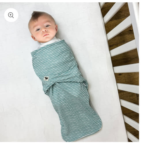 Norani Baby Snugababe Sleep Pod with Arm Inserts - Green Stripes
