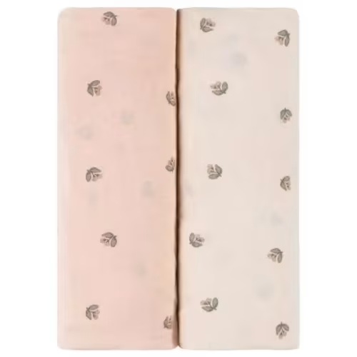Ely's & Co. Baby Fitted Bassinet Sheet 100% Combed Jersey Cotton Pink For Baby Girl 2 Pack