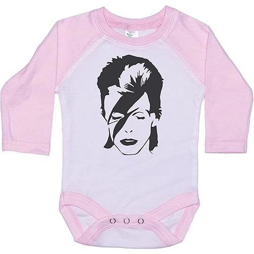 Ziggy Stardust Baby Outfit/Bowie/90's Punk Rock Raglan Onesie