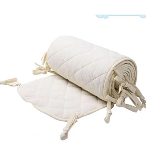 Baby Fresh Solid Color Double-Layered Gauze Baby Cot Bumper Soft Bedra
