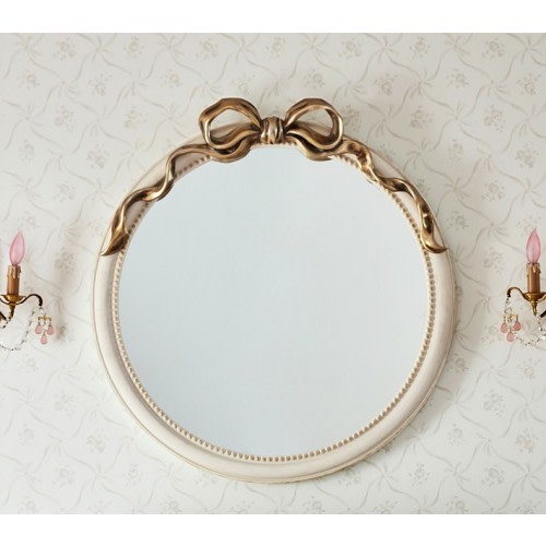 LoveShackFancy Bow Round Mirror (32")