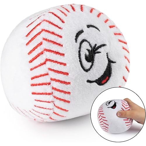 Plush Baby Baseball Rattle | Baby Baseball Toy | Learning Content | Great Gift for Baby and Toddler Girls or Boys | 0-36 Months
