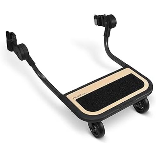 UPPAbaby Piggyback Ride-Along Board for Cruz Stroller Models 2015-2019 - Quick Attachment for Children to Stand + Stroll - 55 lbs. Weight Capacity,Black/Brown