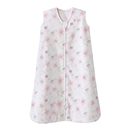 HALO SleepSack, 100% Cotton Wearable Blanket, Swaddle Transition Sleeping Bag, TOG 0.5, Wildflower Blush, Medium, 6-12 Months