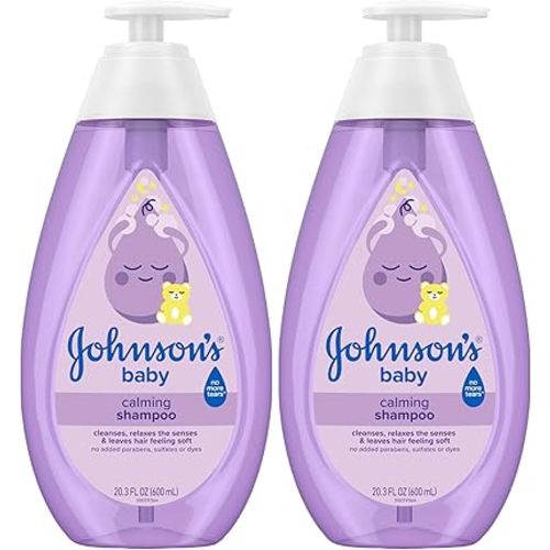 Johnson's Baby Shampoo, 20.3 fl. oz, Pack of 2 | Calming Formula | Hypoallergenic | Tear-Free | No Parabens