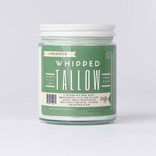Unscented Whipped Tallow Moisturizer | 100% Natural Skincare | Deep Hydration for Face & Body