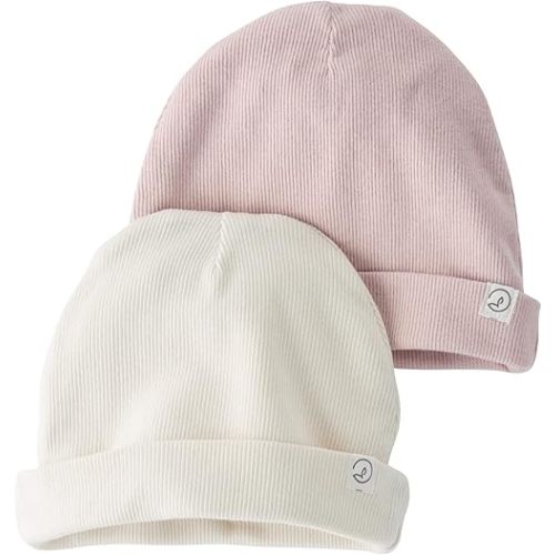 little planet by carter's Unisex-Baby 2-Pack Caps Made with Organic Cotton