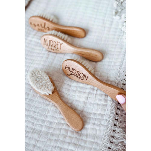 Personalized Wooden Baby Brush