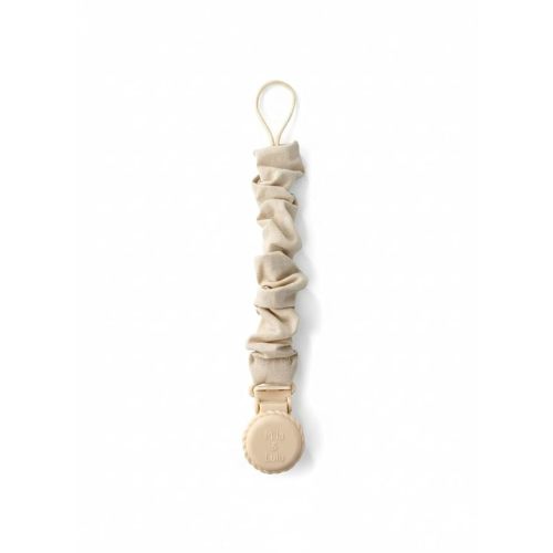 Muslin Cotton Pacifier Clips- Metal-Free, Lightweight and Secure Pacifier Holder for Babies (Beige Toile) - Mila & Lulu