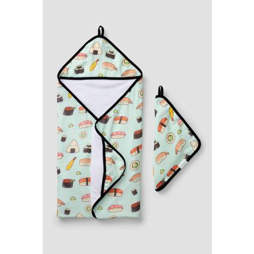 Hooded Towel Set - Sushi