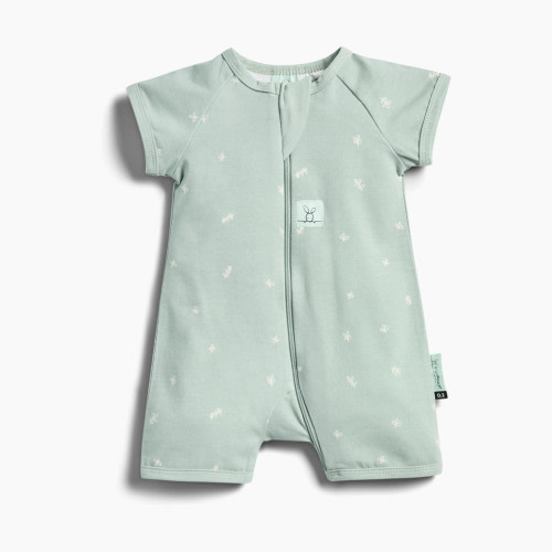 ergoPouch Short Sleeve Romper 0.2 TOG - Sage, 0-3 Months