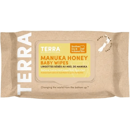 Bamboo Baby Wipes: Manuka Honey, 99.5% Pure New Zealand Water, 100% Biodegradable Bamboo Fiber, 0% Plastic, Unscented Baby Wipes for Sensitive Skin, 1 Pack of 70 Wipes