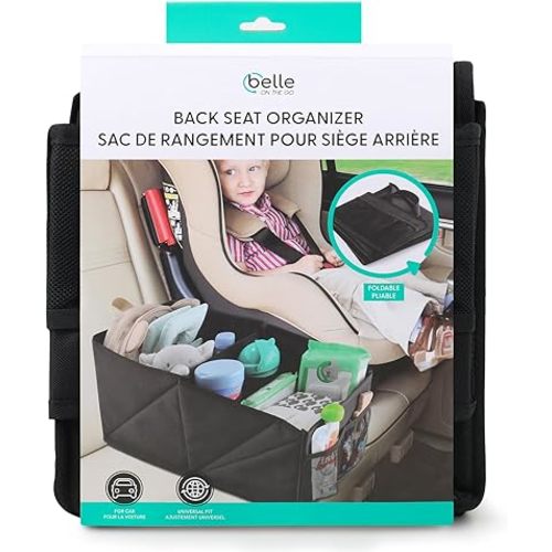 The Peanutshell Back Seat Car Organizer – Compact Storage Organizer for Front and Backseat Accessories, Seat Organization with Pockets, Ideal for Car Storage and Truck Use