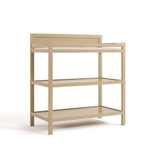 Storkcraft Alpine Changing Table with Water-Resistant Changing Pad - Driftwood