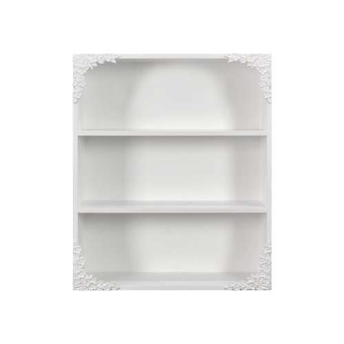 American Art Decor Ornate Floral 3-Tier Decorative Vintage Wall Mounted Shelf - White - 19.87" x 23.75"