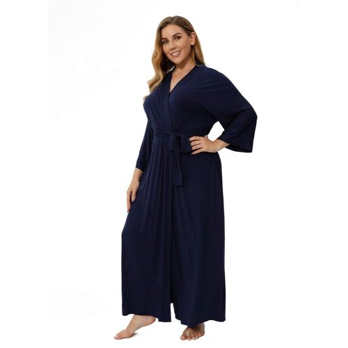 Super Shopping-zone Women's Plus Size Long Robes Kimonos Plus Size Maternity Robes Delivery Robes Sleepwear