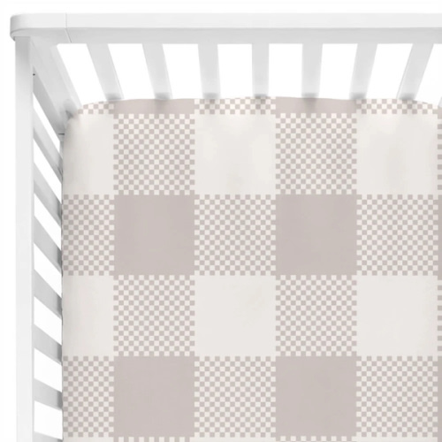 Big Check Crib Sheet | Sand