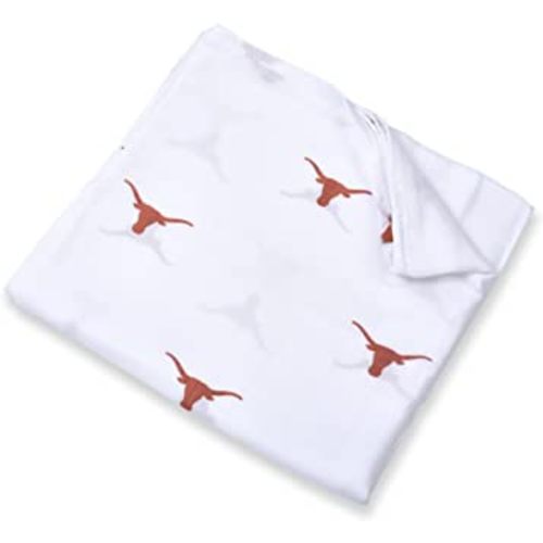 University of Texas, Austin Muslin Swaddle Blanket 47x47in, Texas Longhorns Swaddle