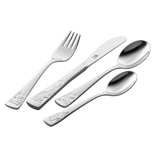 ZWILLING J.A. Henckels ZWILLING TWIN Kids Teddy 4-Piece 18/10 Stainless Steel Flatware Set | Wayfair