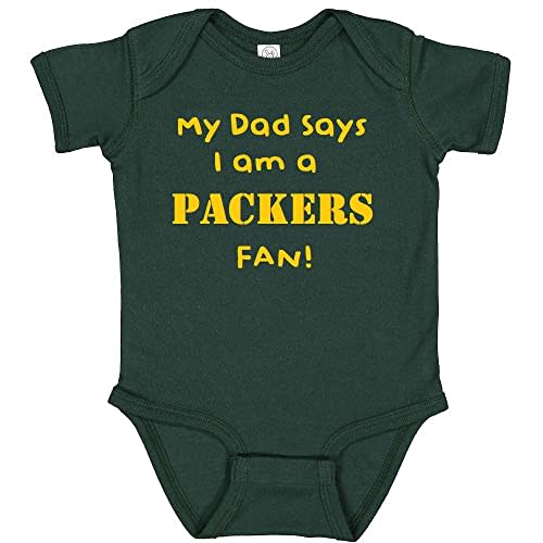 Green Bay Baby Football - My Dad Says I am a Fan Cute Bodysuit Romper Outfit