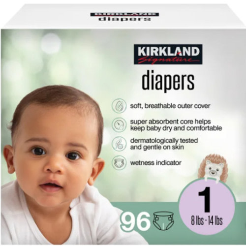 Kirkland Signature Diaper Size 1, 96-count