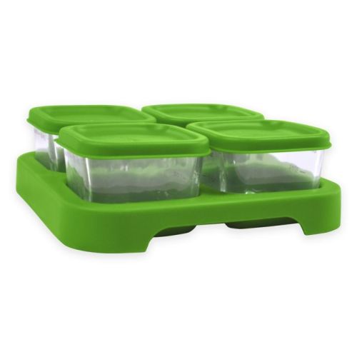 green sprouts®  2 oz. Fresh Baby Food Glass Cubes in Green (Set of 4)