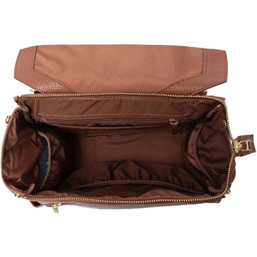 Freshly Picked Convertible Mini Classic Diaper Bag Backpack, Cognac