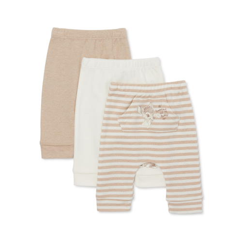Disney Baby Wishes + Dreams Bambi Infant Baby Jogger Pants, 3-Pack, Sizes Newborn-12 Months