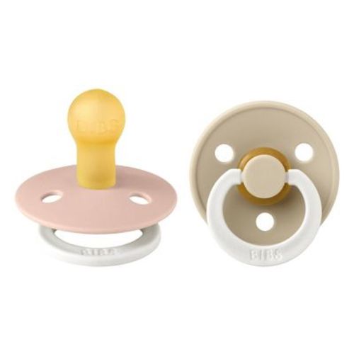 Bibs Colour Latex Pacifier 6-18m - Size 2 - Sage Glow/vanilla Glow - 2pk