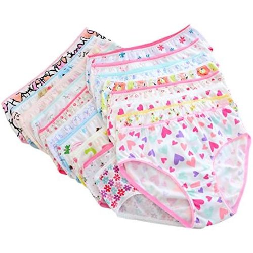 ESHOO Kids Baby Girls Cute Underwear Briefs Knickers 0-12 Years (6 Pack Randomly Sent)