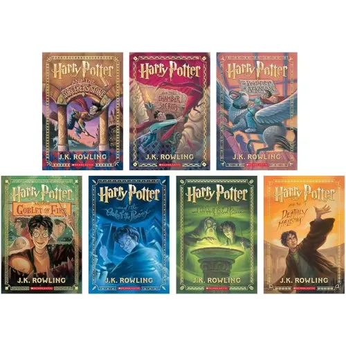 25 Year Anniversary Editon of Harry Potter Paperback Full Book Set Volumes 1-7 (Limited Edition, Original cover)