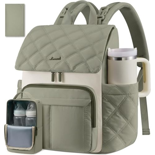 LOVEVOOK Diaper Bag Backpack With Large Capacity Cup Pocket