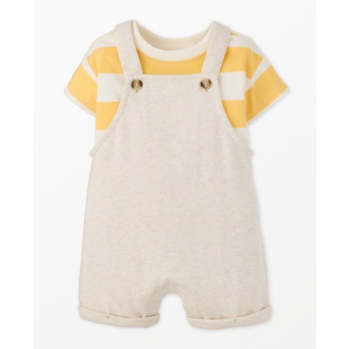 Baby T-Shirt & French Terry Shortalls Set