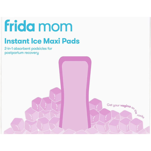 Frida Mom 2-in-1 Postpartum Pads, Absorbent Perineal Ice Maxi Pads, Instant Cold Therapy Packs and Maternity Pad in One
