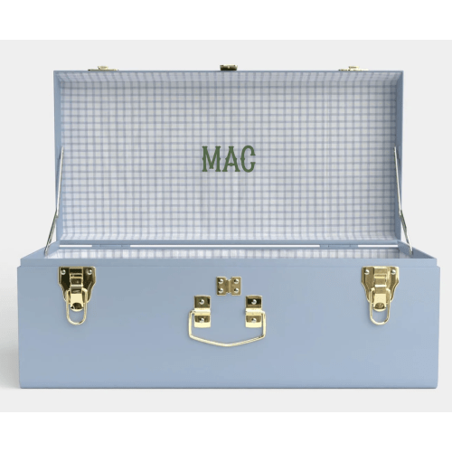Petite Trunk - Light Blue - Picnic in Blue / Embroidery