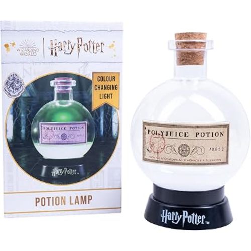 Fizz Creations Harry Potter Large Potion Light Mood Lamp – LED Color-Changing Polyjuice Potion Night Light, Battery-Powered, Magical Home Decor for Fans & Halloween Parties.