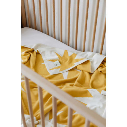 knitted organic baby blanket - sunburst – Pekpi