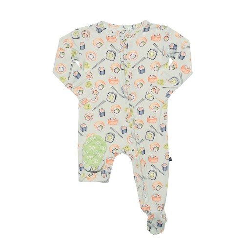 Sushi Zippered Footie