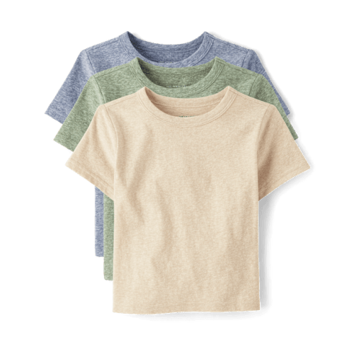 Baby And Toddler Boys Marled Top 3-Pack - Gray