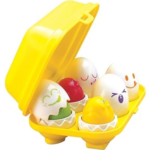 Toomies Hide & Squeak Eggs Toddler Toys - Matching and Sorting Games - Toddler Sensory Toys for Hand Eye Coordination and Color Recognition - Ages 6 Months and Up