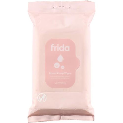 Frida Mom Breast Pump Wipes, Multi-Surface Cleaner, Removes Breastmilk Residue, Made with Food-Grade Ingredients, Baby and Milk Safe, Travel Essential for Breastfeeding Moms, 40 Count
