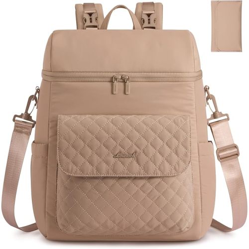 LOVEVOOK Diaper Bag Backpack, 3 in 1 Baby Bag with Changing Pad & Detachable Straps, Large Diaper Backpack for Mom Dad with Stroller Buckles