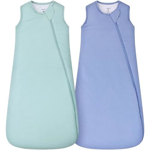 HAPIU Unisex Rayon Made from Bamboo Baby Sleep Sack TOG 1.0, 2-Way Premium Zipper, Wearable Blanket Baby