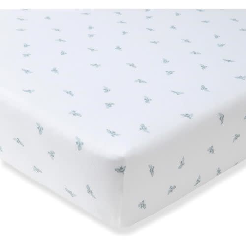 Burt's Bees Baby Essential Organic Cotton Fitted Crib Sheet, Breathable for Boy Girl Standard Crib & Toddler Mattresses