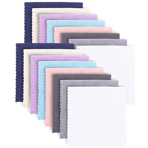 Super Soft Burp Cloths 16 Pack - Thick - Extra Absorbent - Perfect Size Large 20" by 10" - Light and Easy to Carry - Milk Spit Up Rags - Burpy Cloths for Unisex, Boy, Girl - Multi - 8 Colors - 20x10 Inch (Pack of 16)