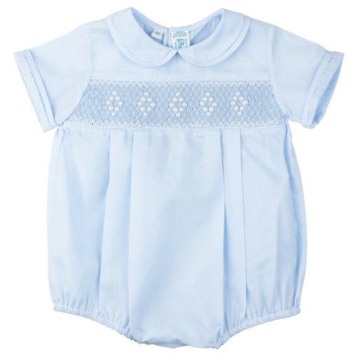 Smocked Embroidered Diamond Creeper | Newborn Baby Clothes | Coming Home Outfit |Feltman Brothers