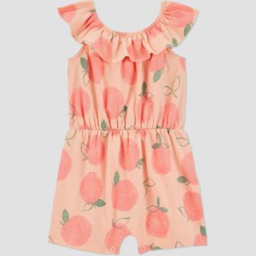 Carter's Just One You® Baby Girls' Peach Romper - Orange Newborn